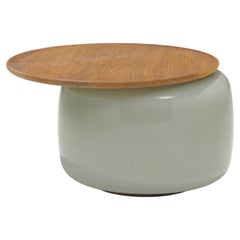 Contemporary Side Table 'Balanced XL' by LINTELOO, Fume Glass & Smoked