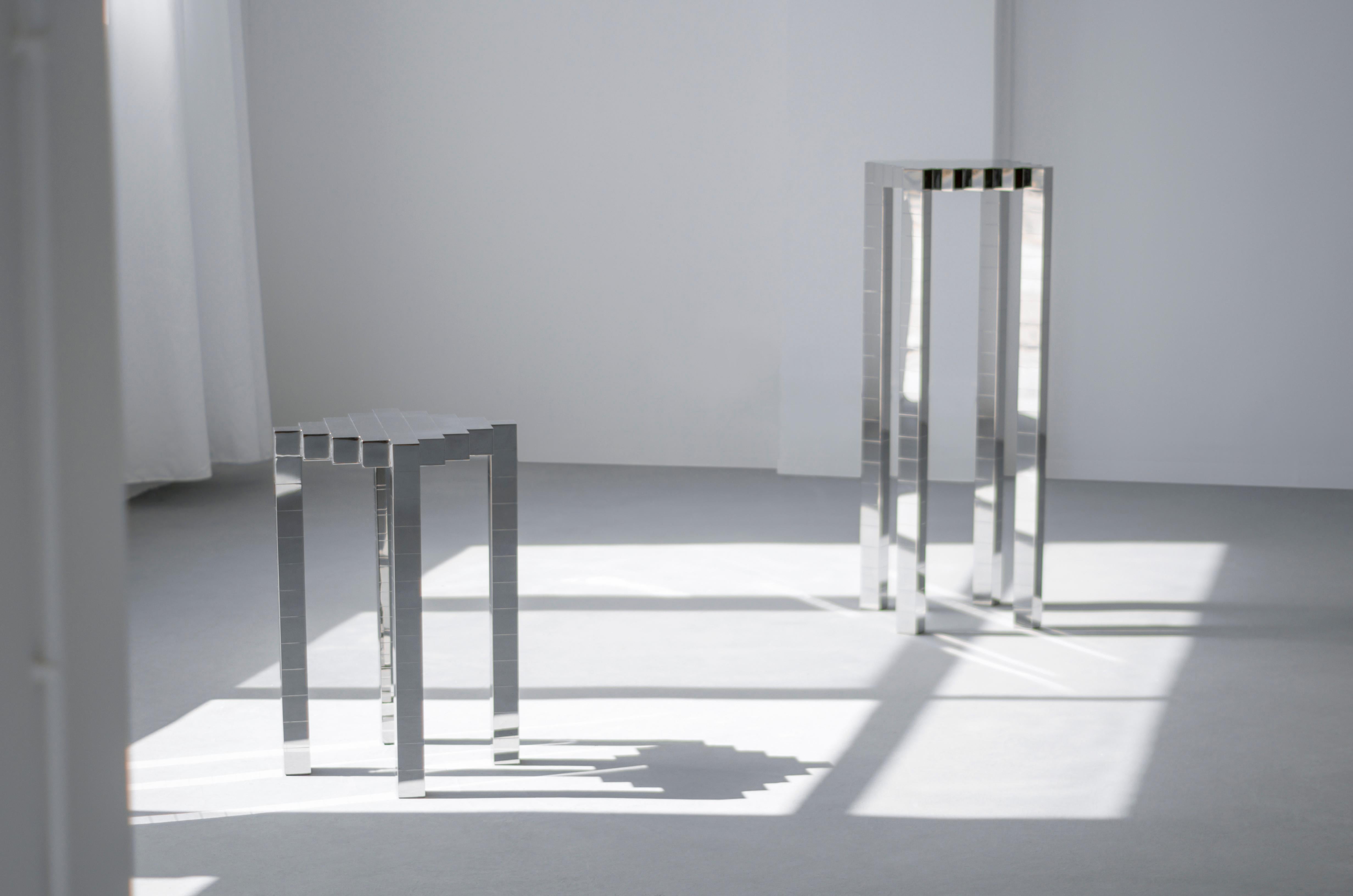 Contemporary Beistelltisch 'Black Ocean 2' von TheShaw, Edelstahl im Angebot 2