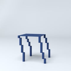 Contemporary Side Table 'Bug 4040' by Oitoproducts, Blue
