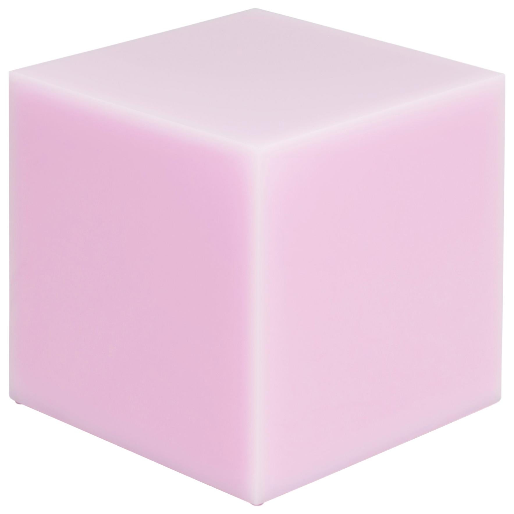 Zeitgenössischer rosa Beistelltisch oder Nachttisch, Sabine Marcelis Candy Cube