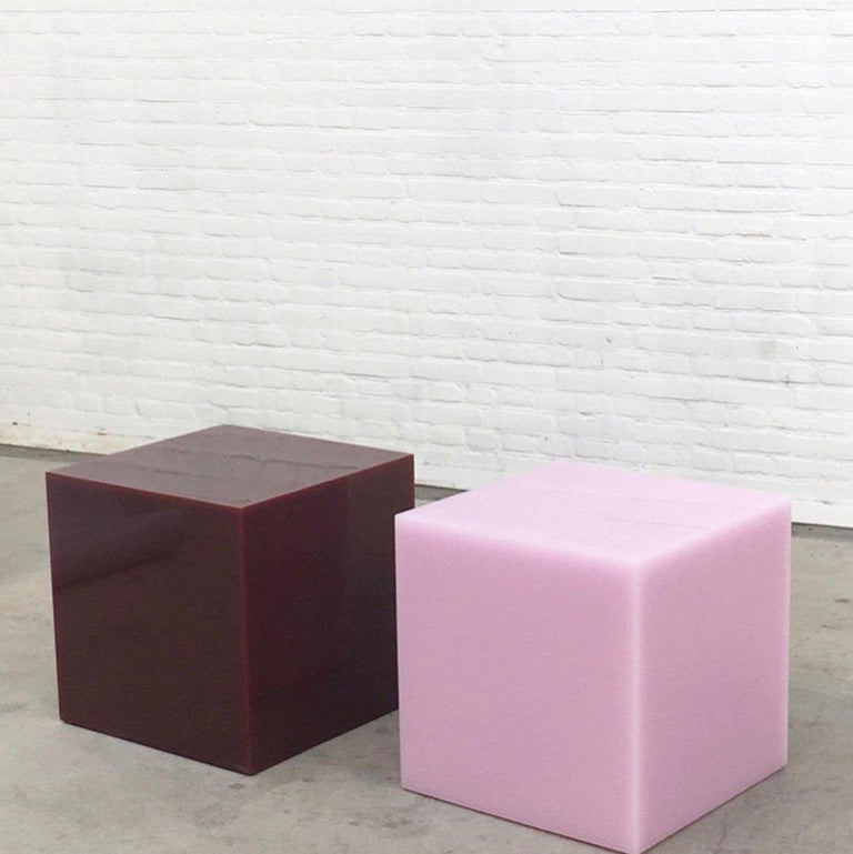 Contemporary Side Table Candy Cube Resin Sample For Sale at 1stdibs