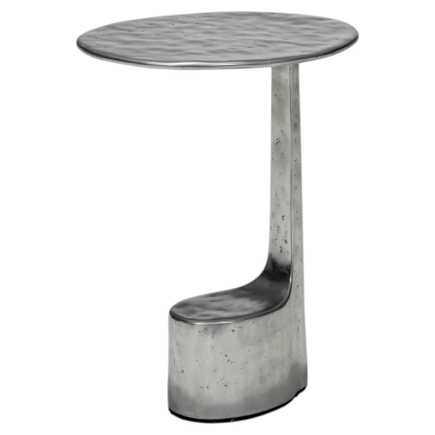 Contemporary Side Table 'Charles S', by LINTELOO, Polished Aluminium