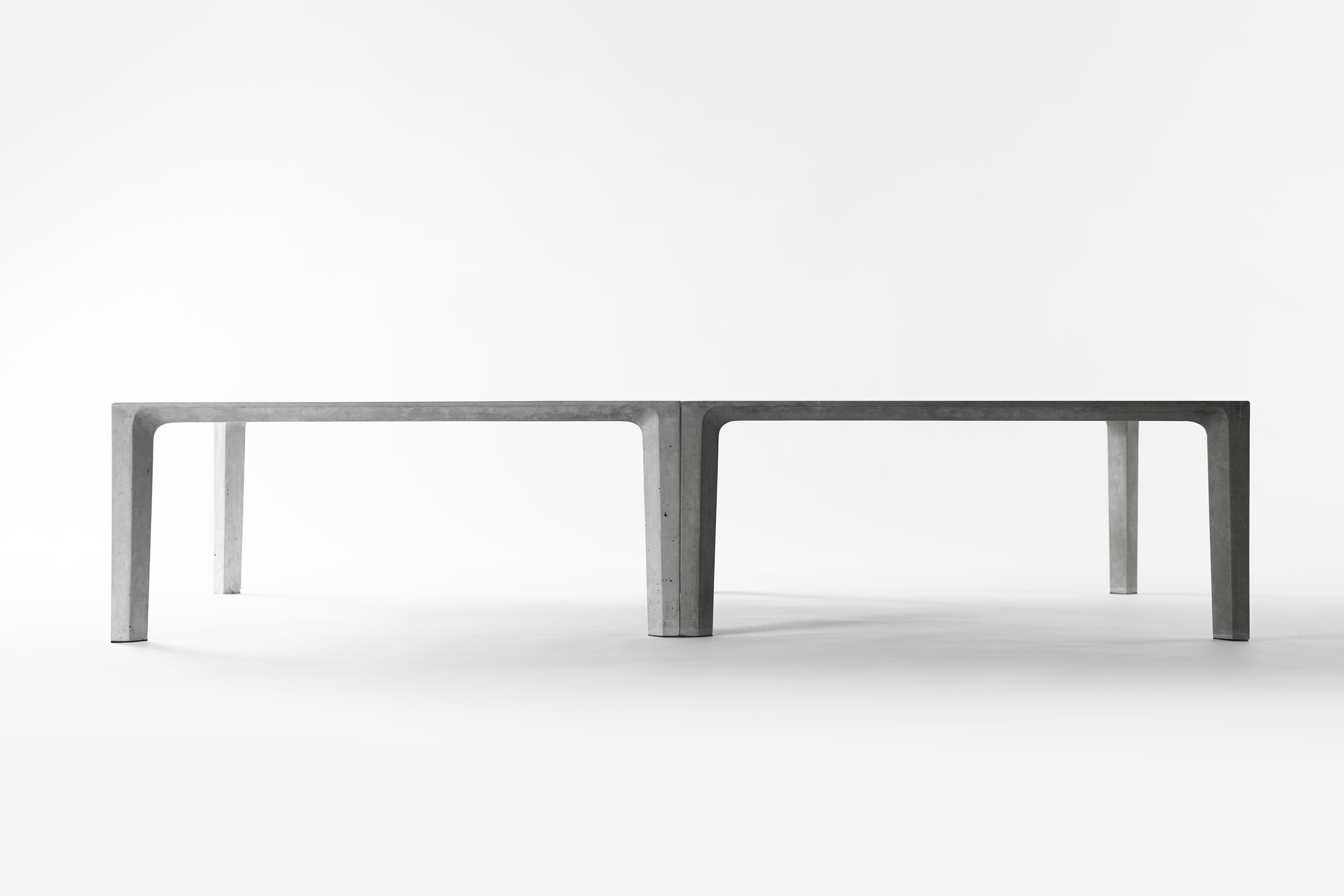 XXIe siècle et contemporain Table d'appoint/table basse contemporaine Jiong en béton, par Bentu Design en vente