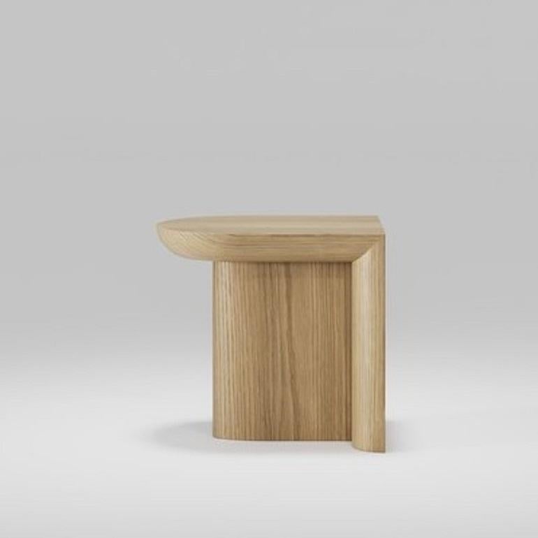 Portuguese Contemporary Side Table Crafted From Solid Wood For Sale