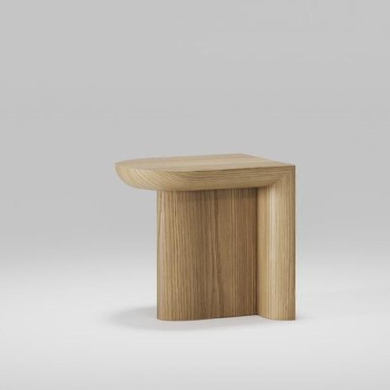 Hand-Crafted Contemporary Side Table Crafted From Solid Wood For Sale