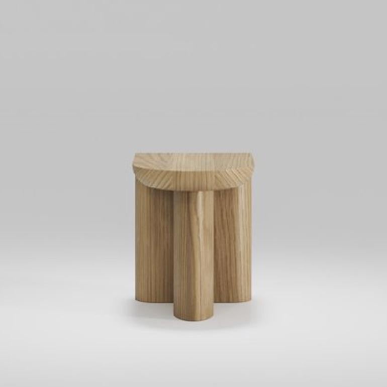 Contemporary Side Table Crafted From Solid Wood In New Condition For Sale In New York, NY