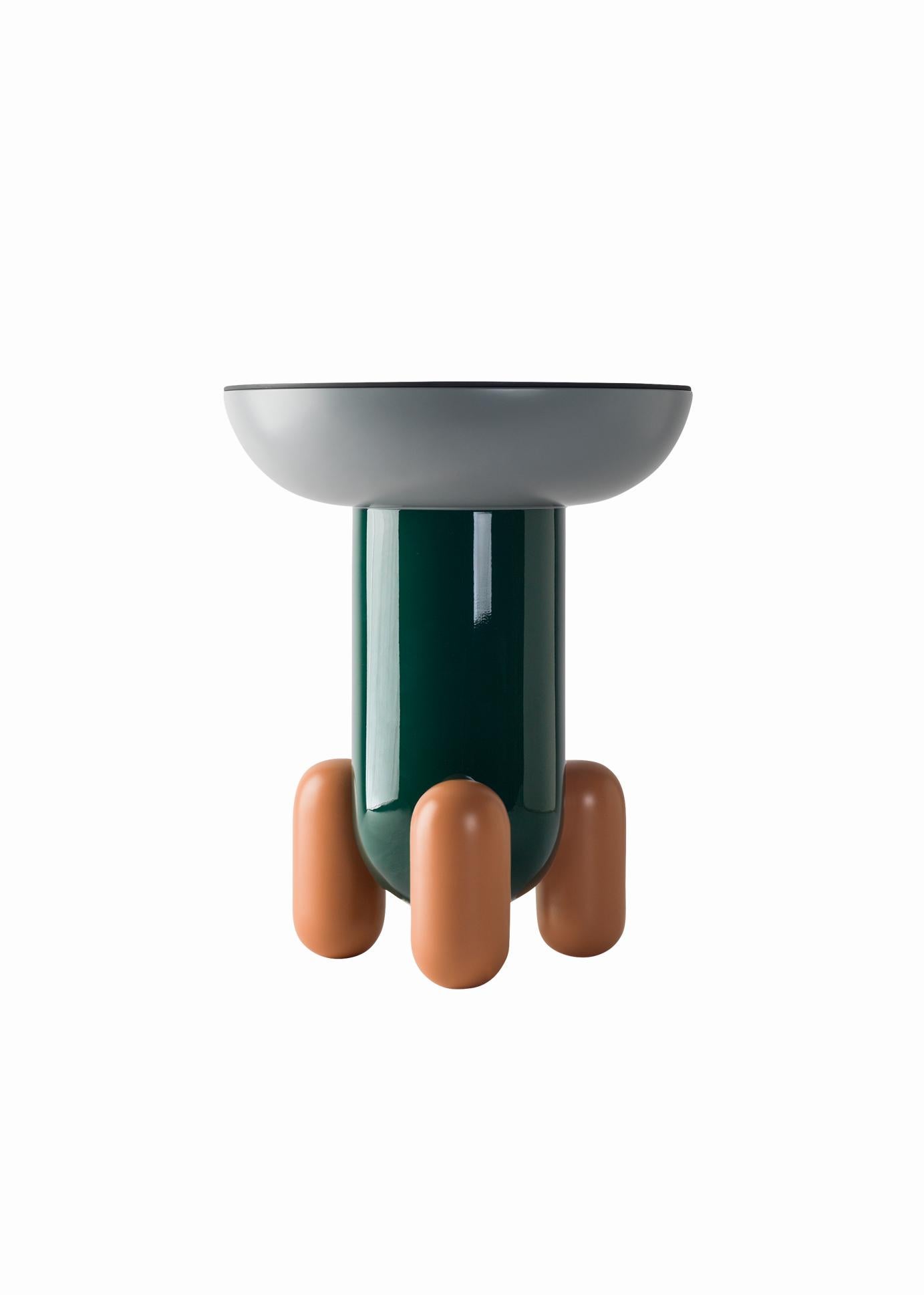 Organic Modern Contemporary Side Table 'Explorer 1' by Jaime Hayon, Multicolor Green, 50 cm For Sale