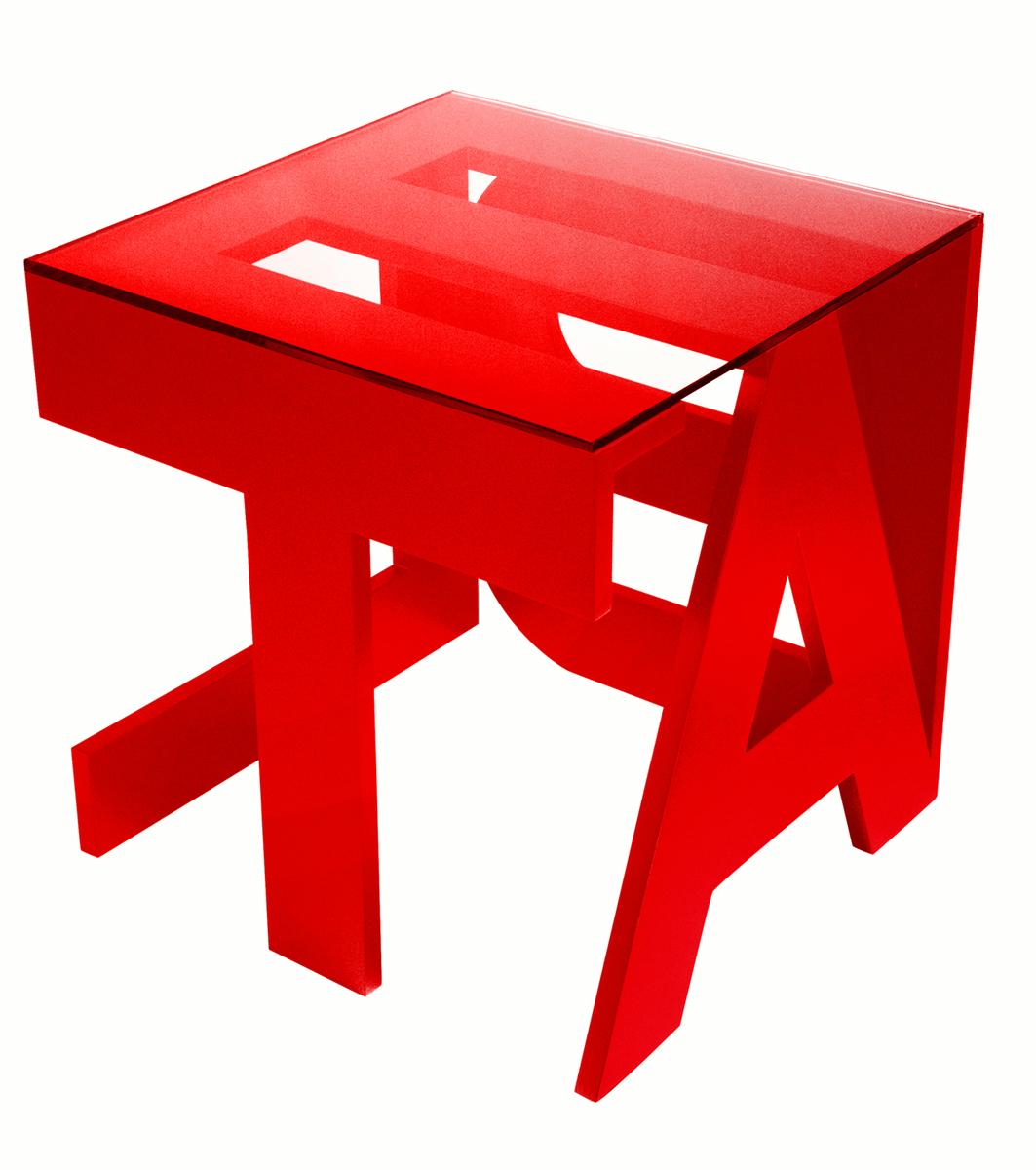 Lacquered Contemporary Side Table For Sale