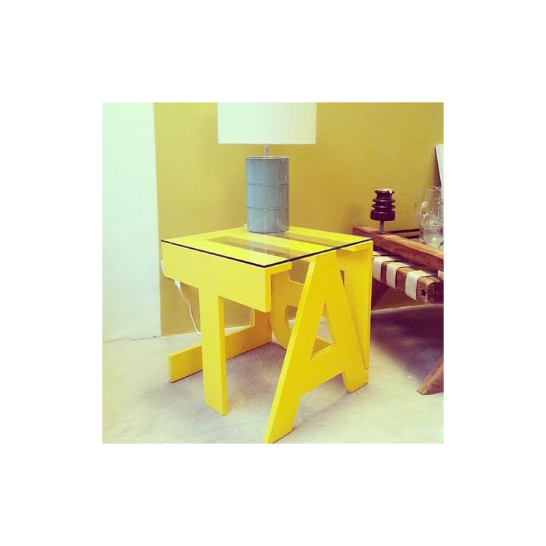 Plywood Contemporary Side Table For Sale