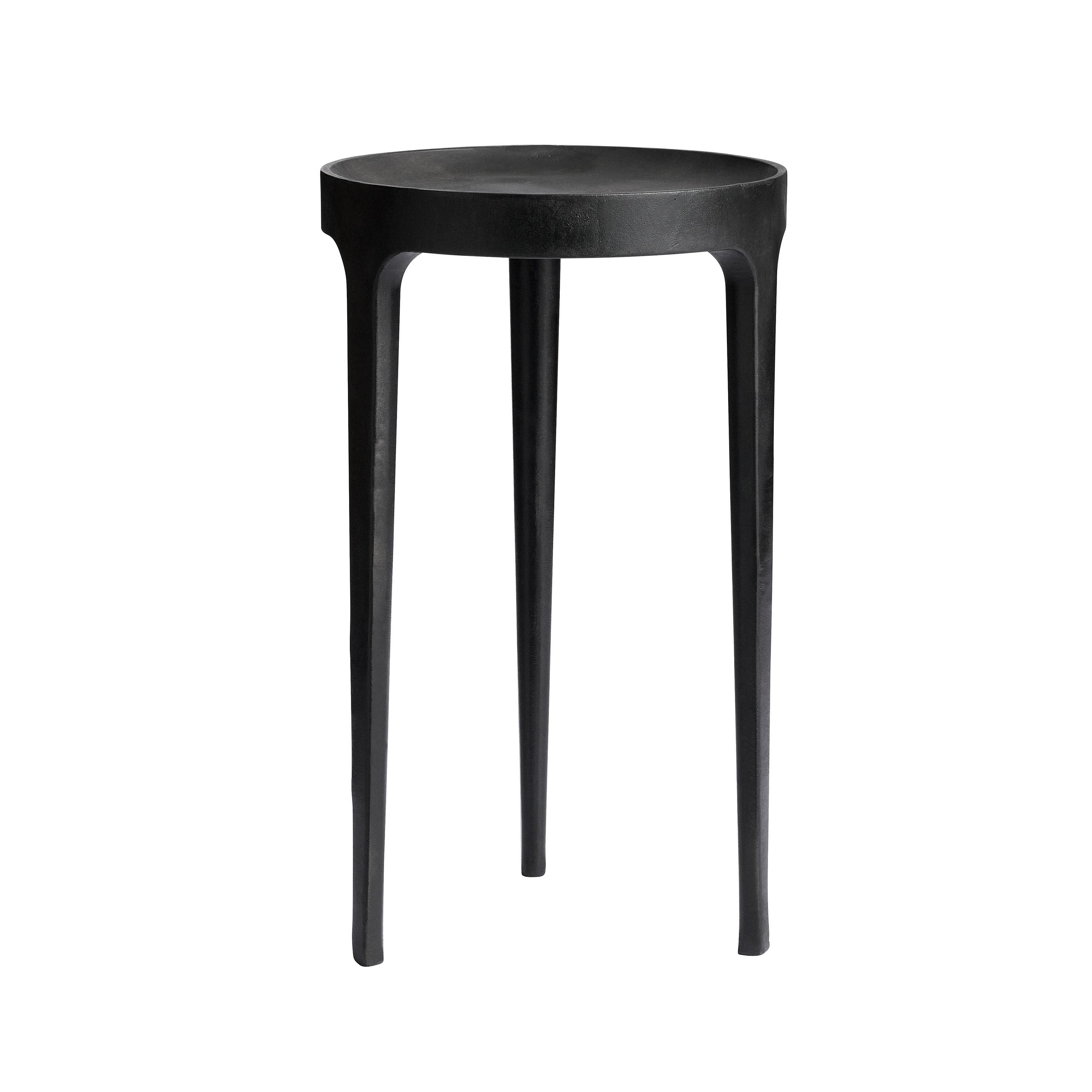 Danish Contemporary Side Table 'Ghost' by Fogia, Black Aluminium For Sale