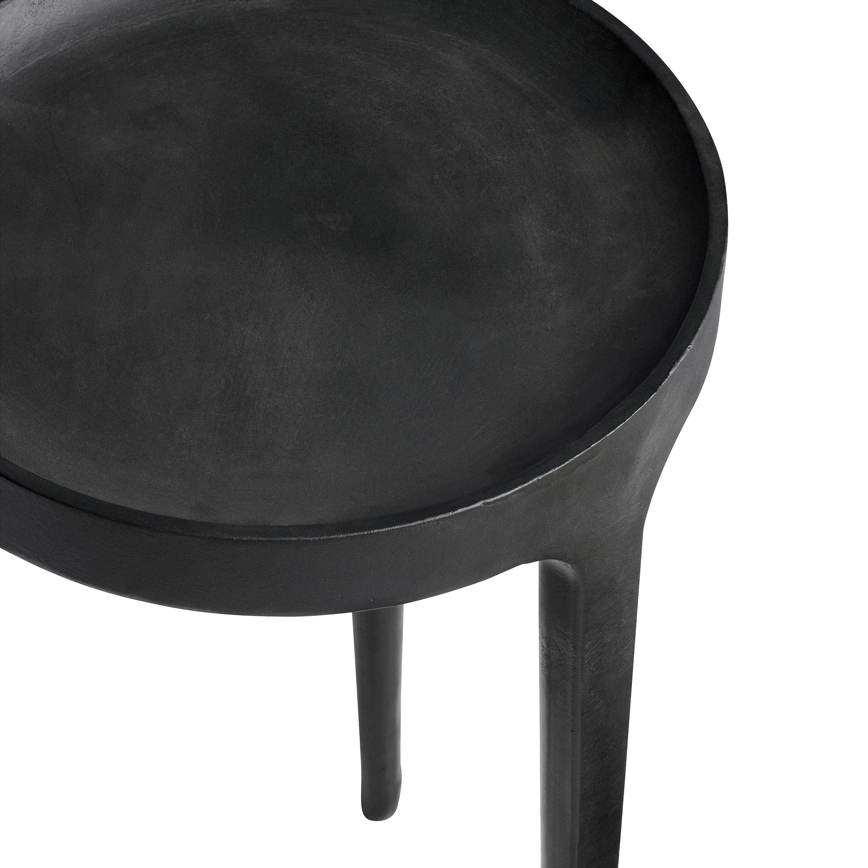 Contemporary Side Table 'Ghost' by Fogia, Black Aluminium In New Condition For Sale In Paris, FR