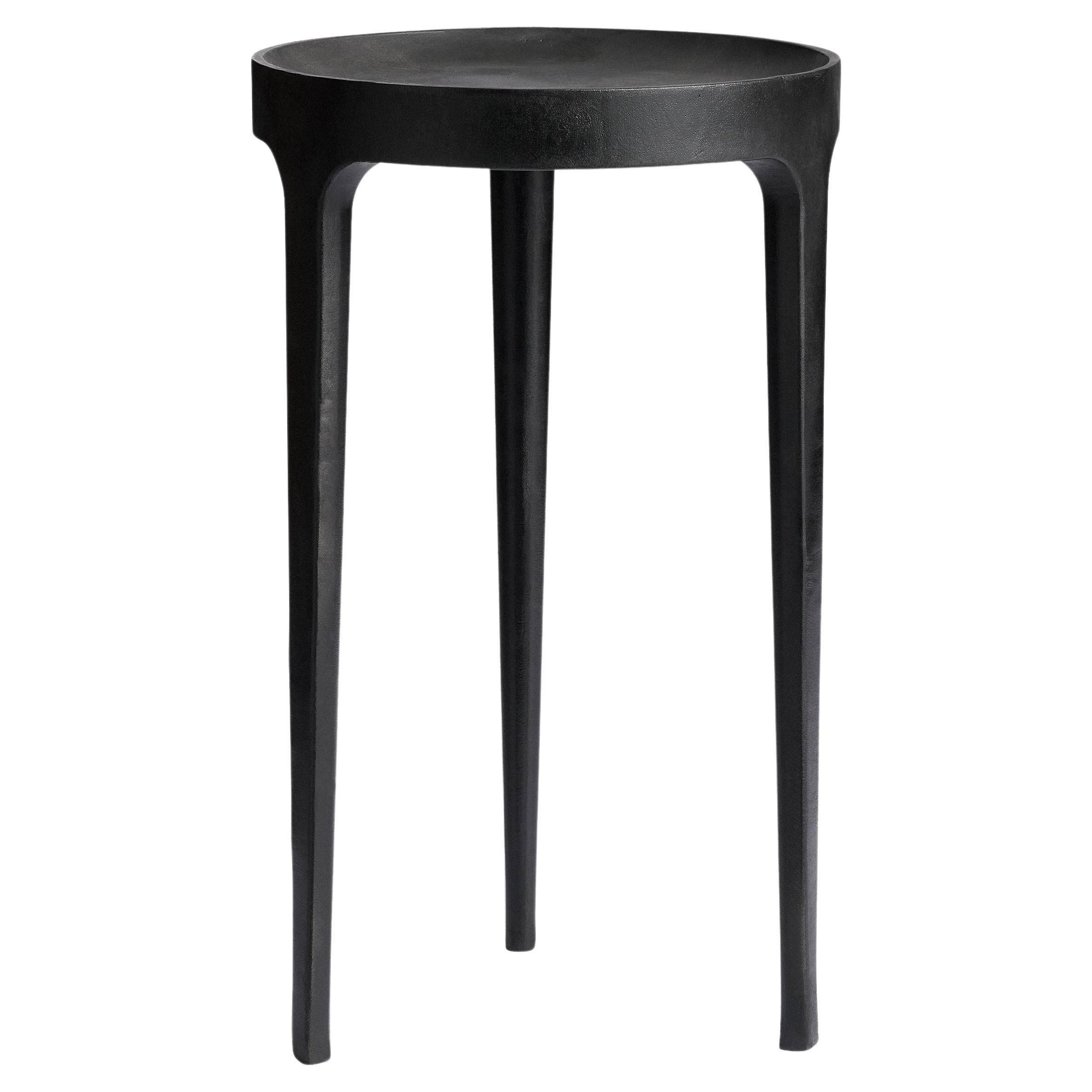 Contemporary Side Table 'Ghost' by Fogia, Black Aluminium For Sale