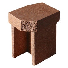 Zeitgenössischer Beistelltisch High 'Kern' von Monica Förster X Fogia, Braun Terrakotta