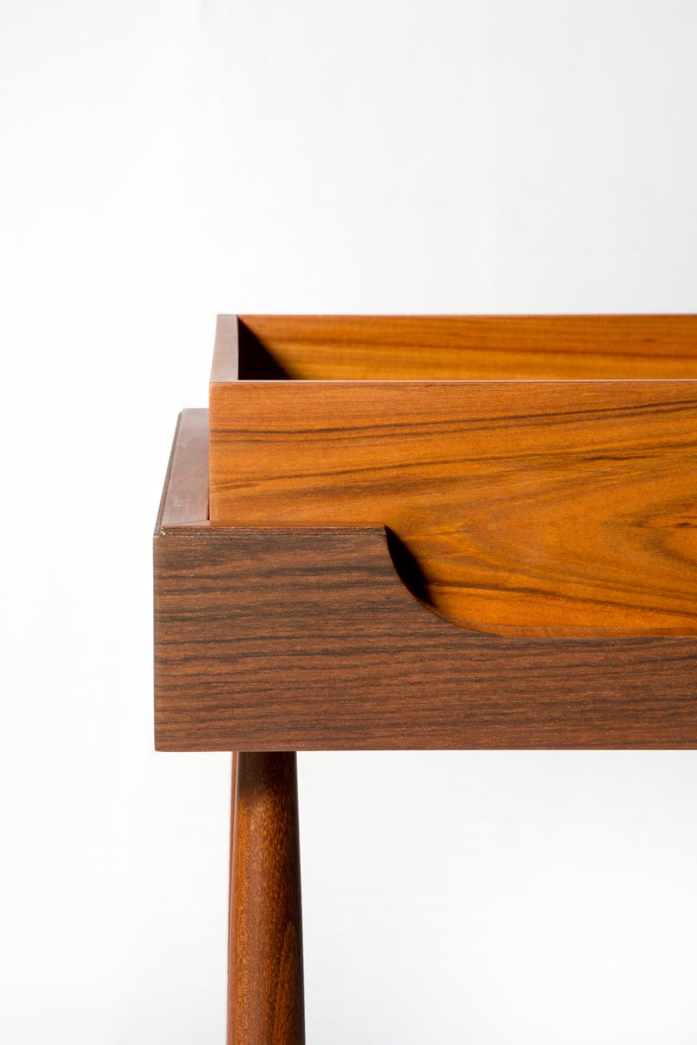 Contemporary Side Table, High Side Table in Brazilian Wood For Sale at