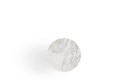 Contemporary Side Table 'Hourglass' T512, Arabescato White Marble