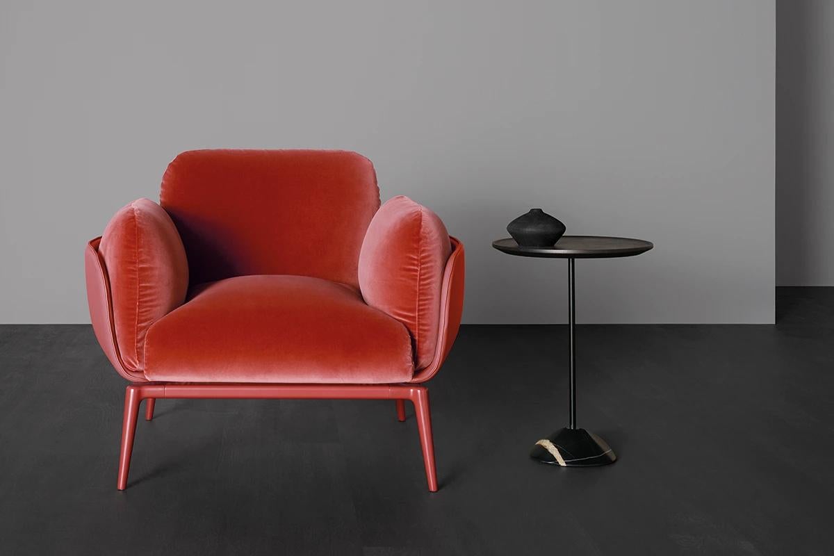 Table d'appoint contemporaine 'Hourglass' T533, marbre blanc Calacatta en vente 6