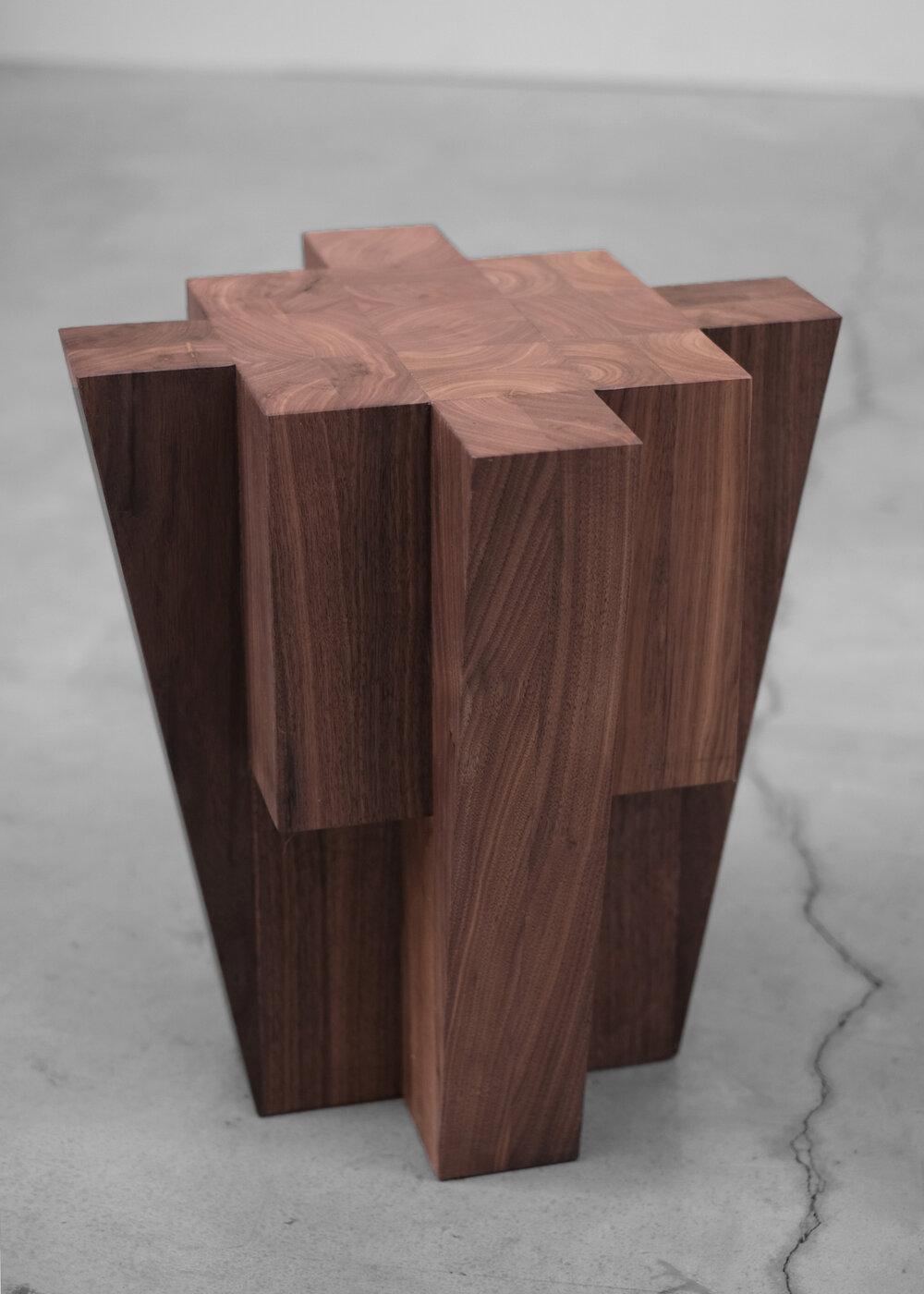 Contemporary side table in walnut, Bunker by Arno Declercq

Dimensions: D45 x W45 x H50 cm
Materials: American Walnut

Made by hand, in Belgium.

Arno Declercq
Belgian designer and art dealer who makes bespoke objects with passion for design,