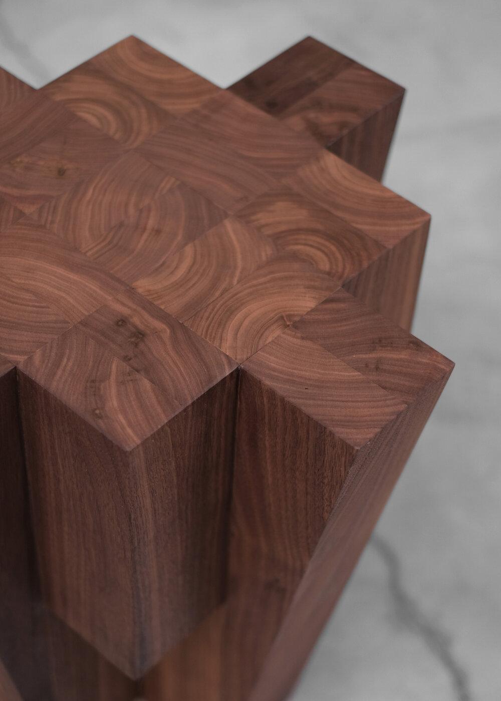 Contemporary Side Table in Walnut, Bunker by Arno Declercq In New Condition For Sale In Warsaw, PL