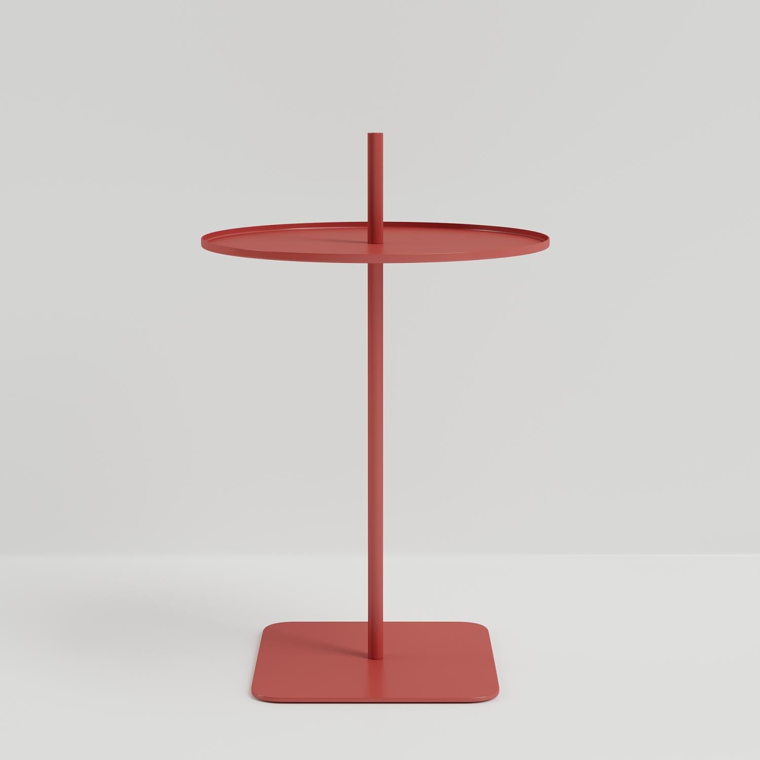 Ukrainian Contemporary Side Table 'Lily 01' (Red) by Oitoproducts For Sale