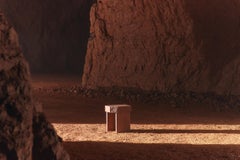 Table d'appoint contemporaine Low 'Kern' by Monica Förster X Fogia, Brown Terracotta