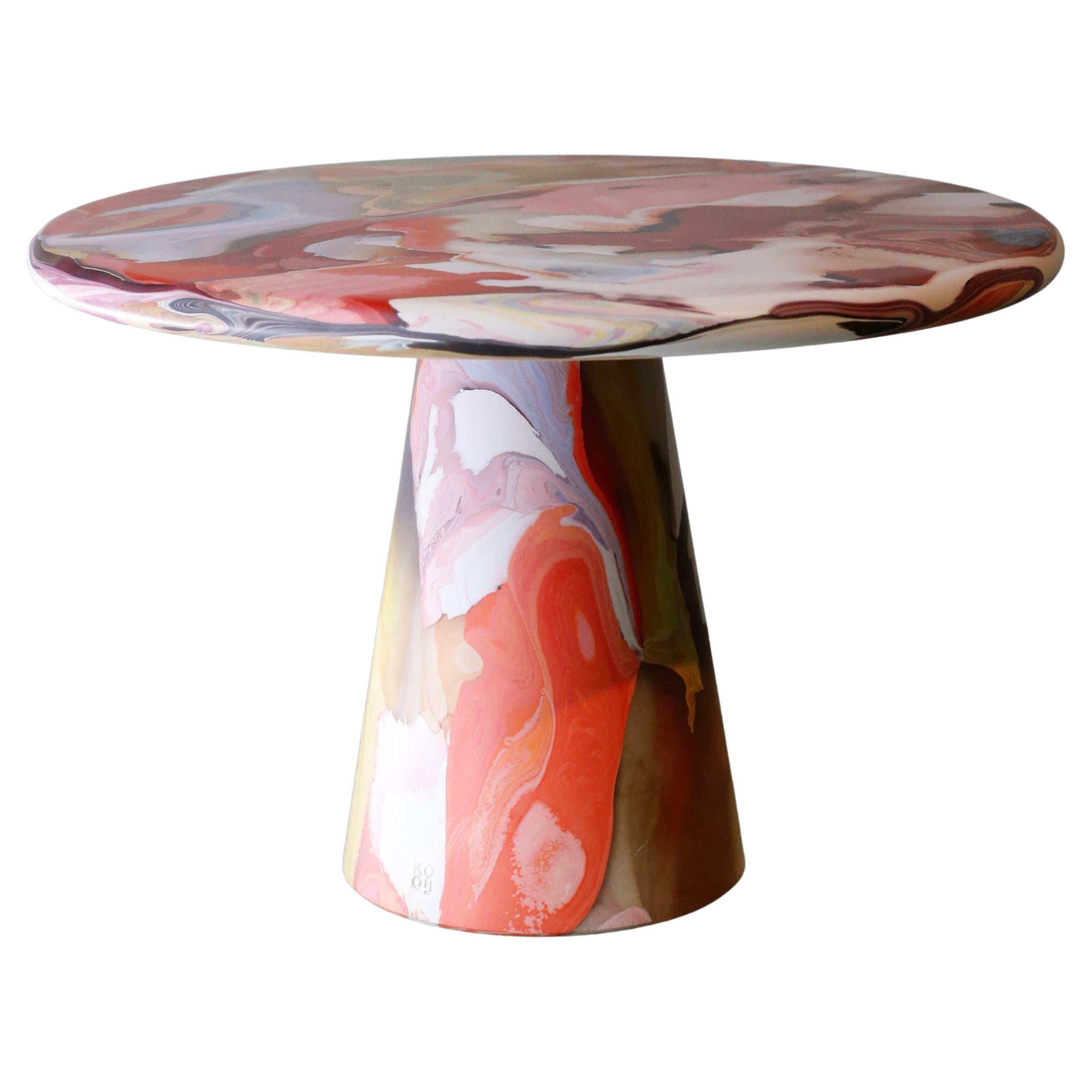 Contemporary Side Table Melting Pot Red, Dirk Vander Kooij