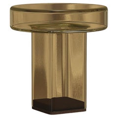 Contemporary Side Table 'Naked' by Norr11, Amber Glass