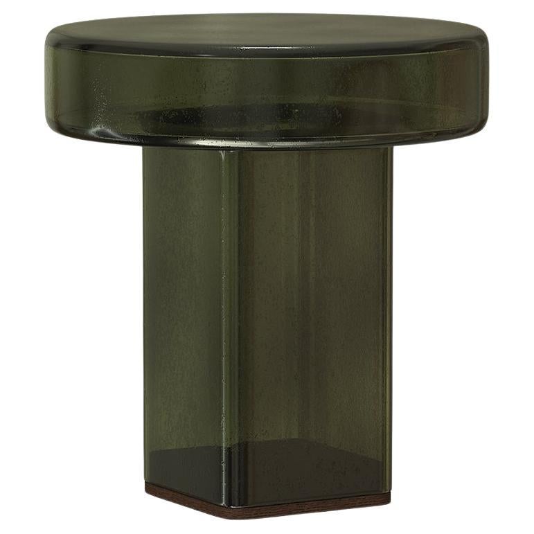 Contemporary Side Table 'Naked' by Norr11, Bottle Green