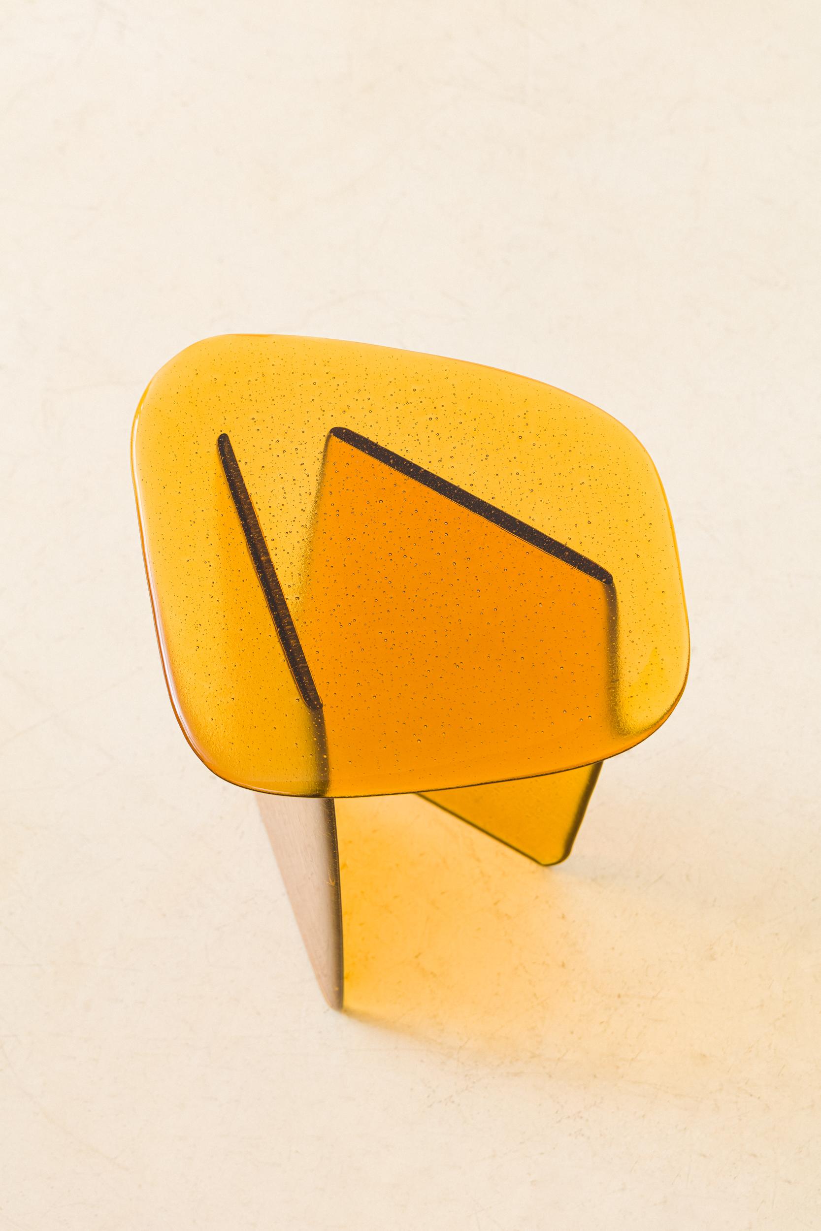 Verre Table d'appoint contemporaine nº01 par Lucas Recchia, 2025 en vente