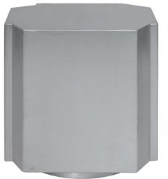 Contemporary Side Table or Stool 'Funki' 01, Brushed Aluminum by Louise Roe