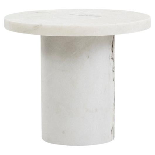 Pre-owned Frama Contemporary Side Table 'sintra' By , White Marble Edition, Large