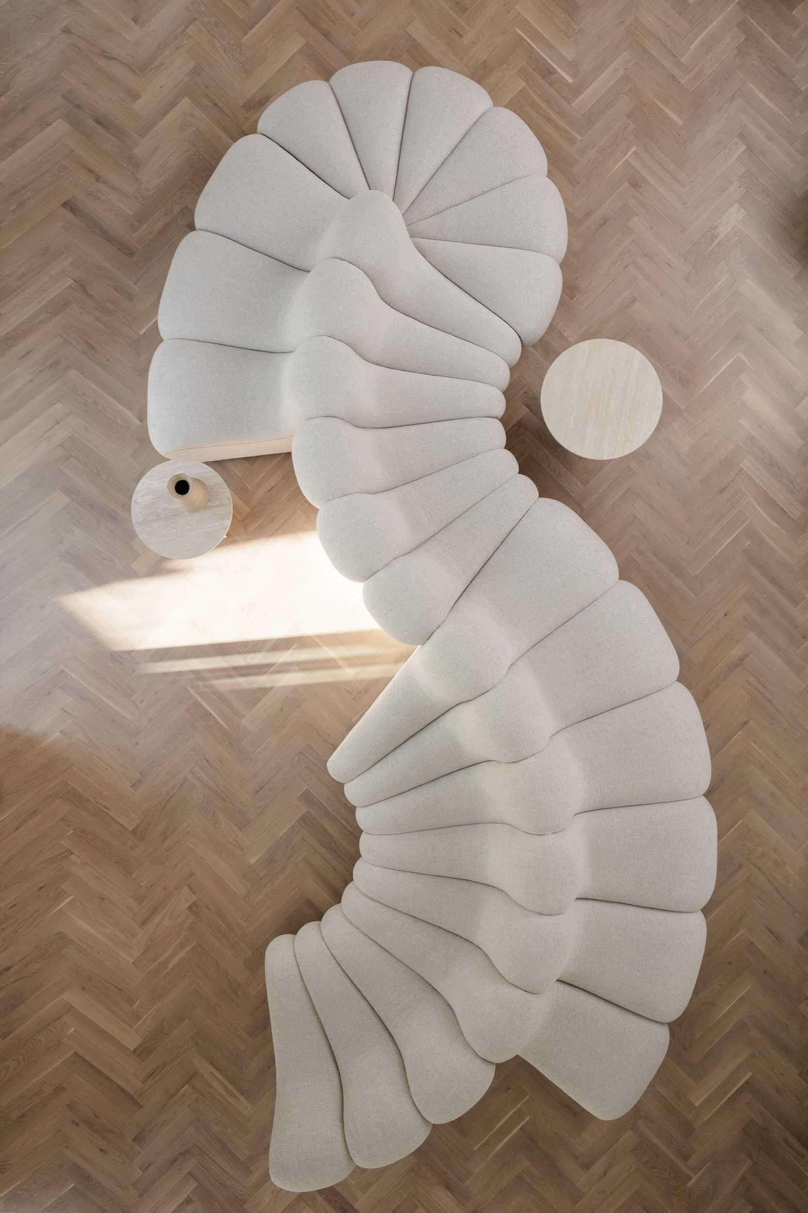 Tavolino contemporaneo 'SOHO' di Norr11, Travertino grigio in vendita 4