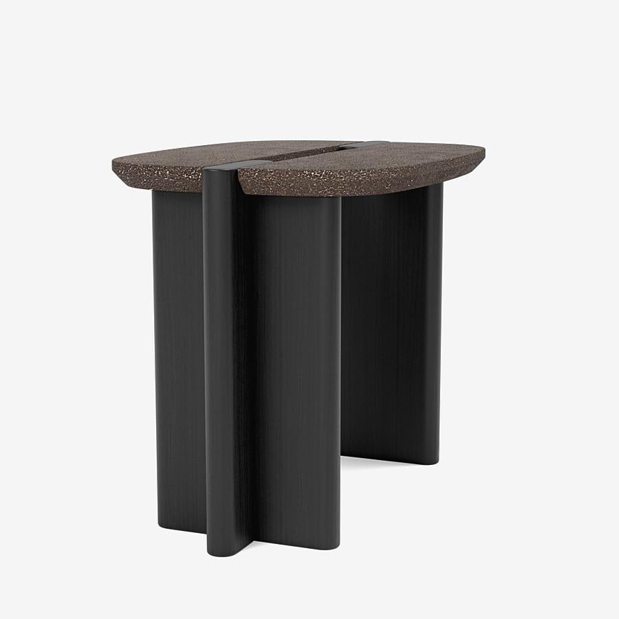 Contemporary Side Table 'Surfside Drive' by Man of Parts, Large, Black Ash For Sale 3