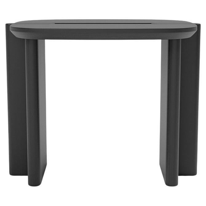 Contemporary Side Table 'Surfside Drive' by Man of Parts, Small, Black Ash  For Sale