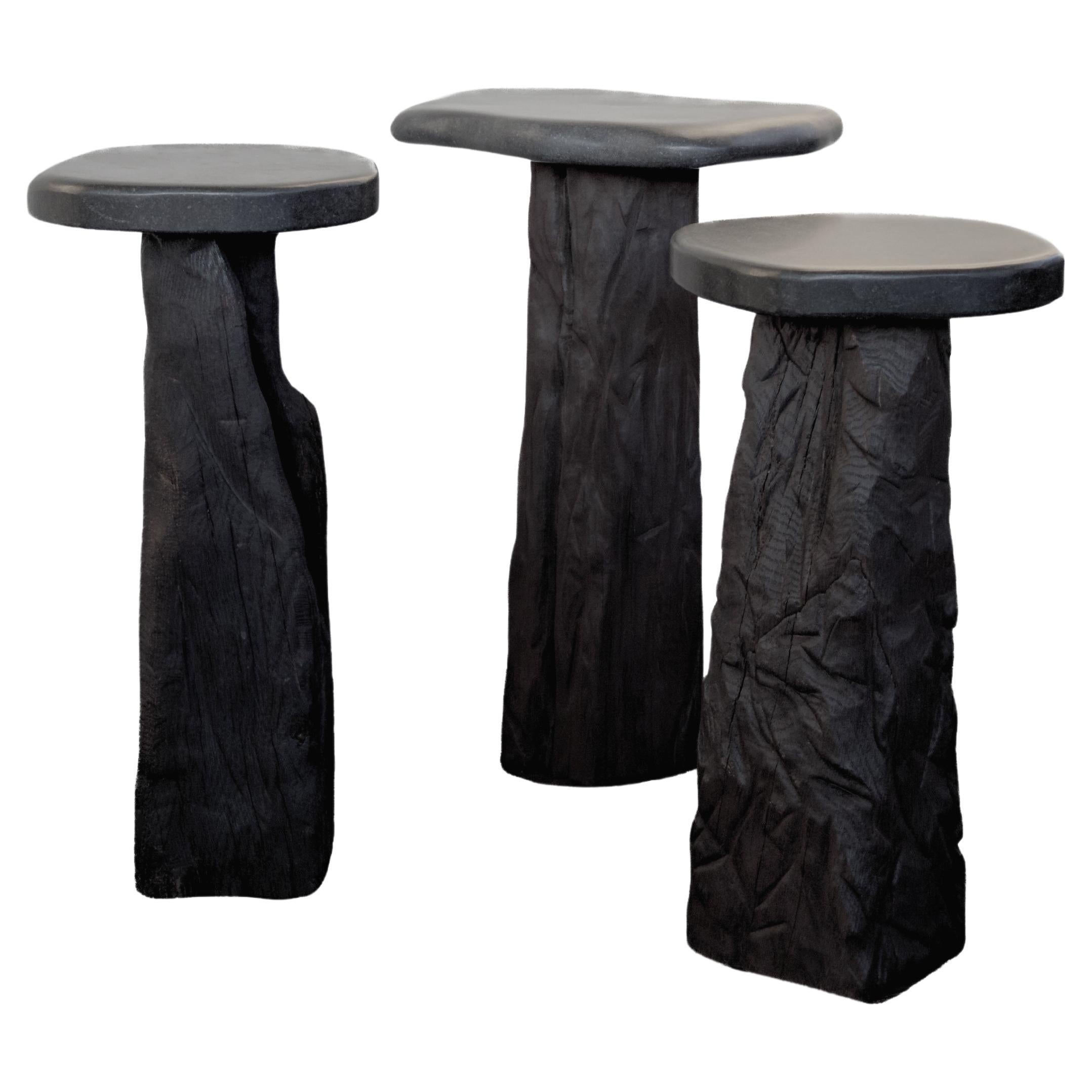 Contemporary Beistelltisch 'TAVO' von Eichkorn, Stein und Eiche, anpassbar