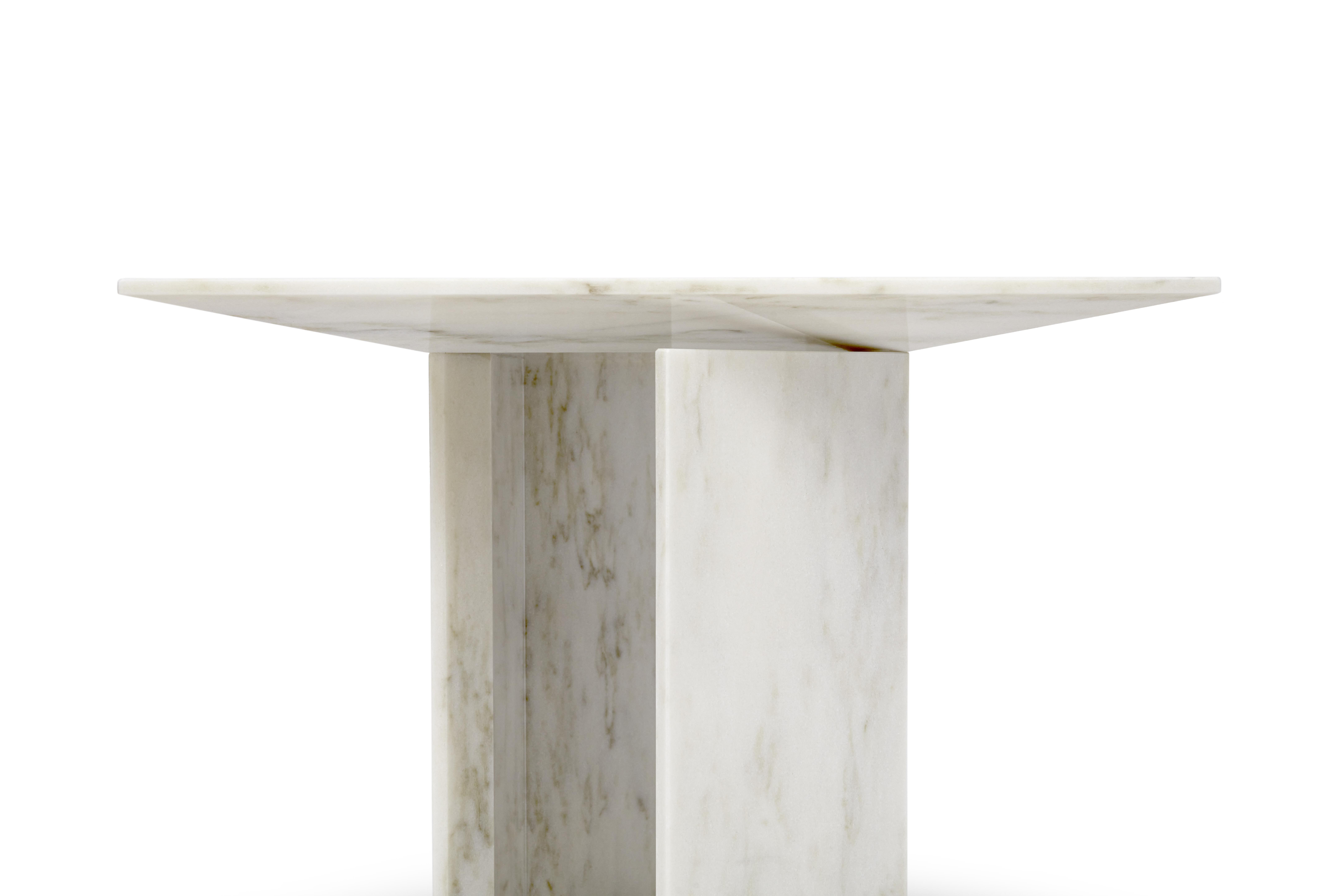 Theorem side table by Marta Delgado Studio

Contemporary side table

Model on the picture:
Marble: Estremoz

Dimensions:
Width: 23.6” 60 cm 
Depth: 23.6” 60 cm 
Height: 21.7” 55 cm

Marta Delgado is a Portuguese artist, she founded her