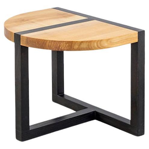 Contemporary Side Table 'TRN 2' by Pani Jurek, Black & Natural, Ash Wood For Sale