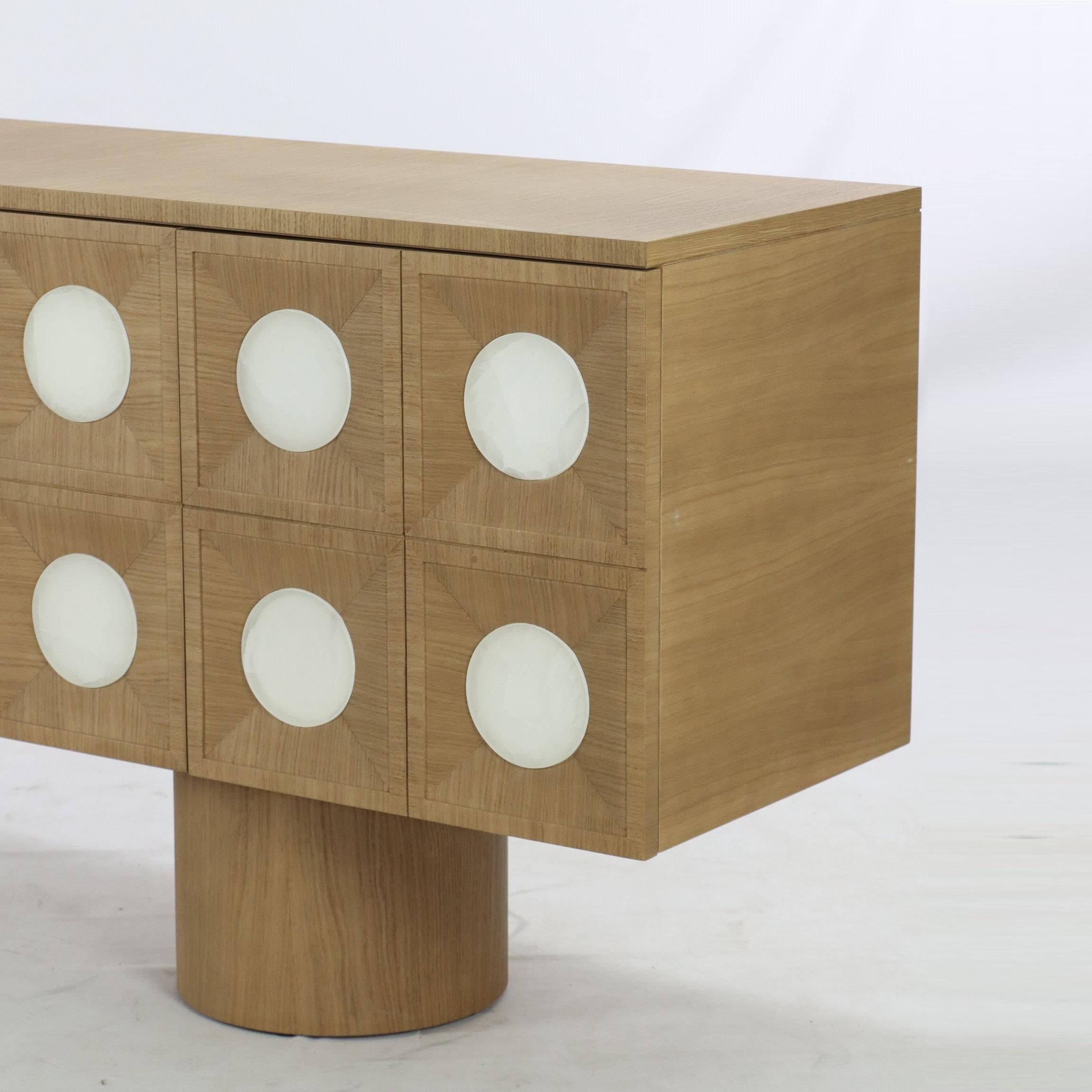 Contemporary Sideboard Crafted from Limed Oak with Selenite Inlay By José Castro For Sale 2