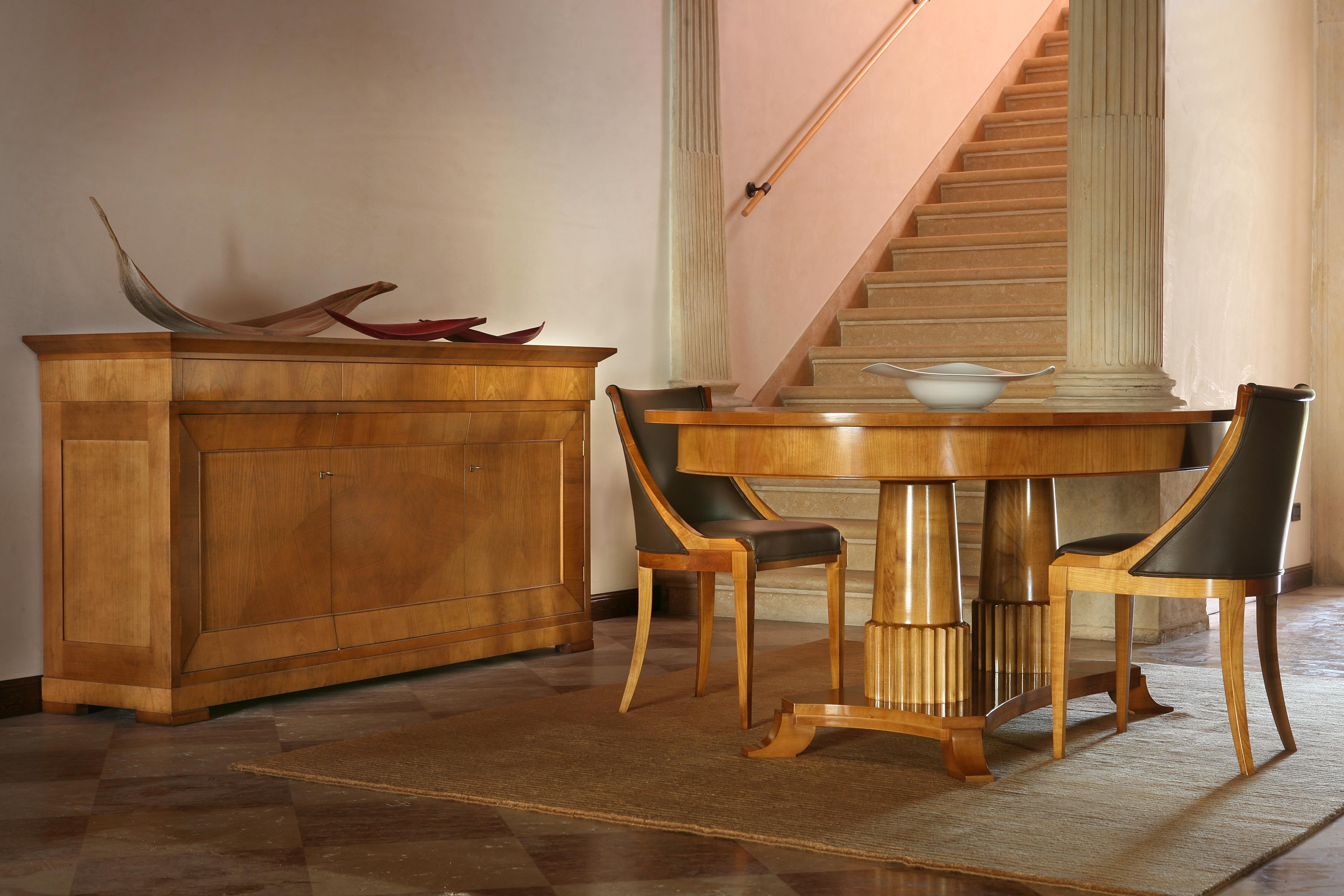 Italian Sideboard in Biedermeier Style, Made of Cherry Wood