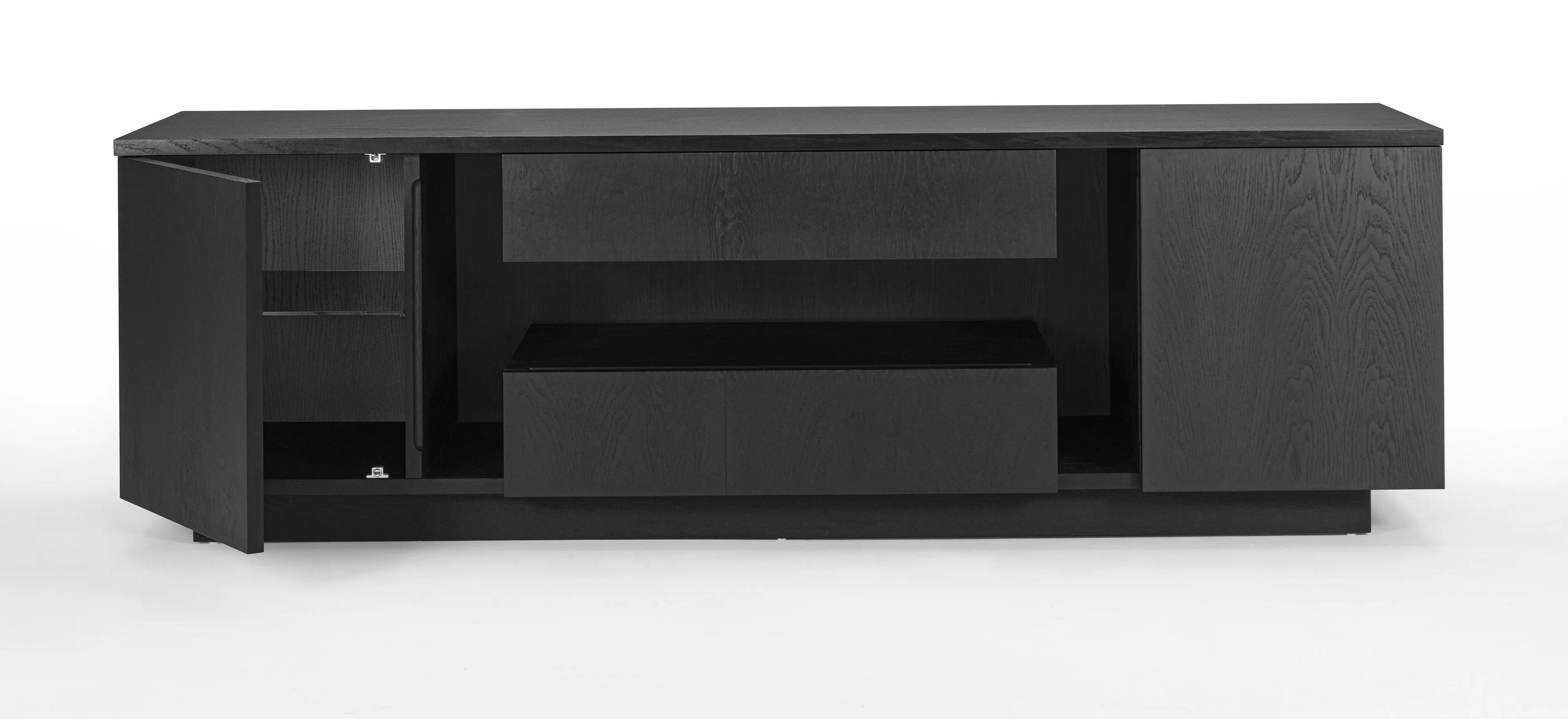 Modern Contemporary Sideboard In Black Stained Oak For Sale