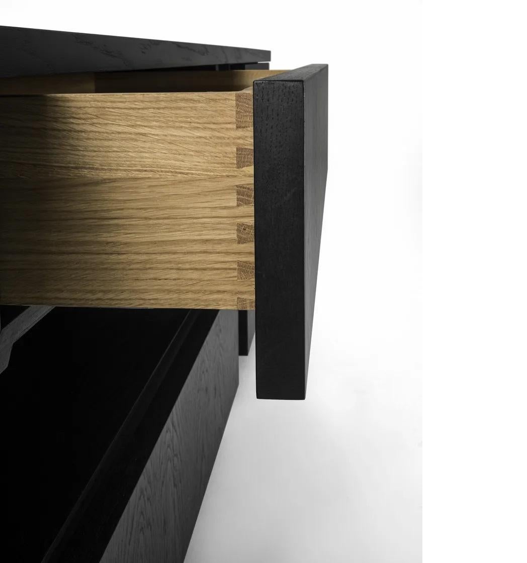 Contemporary Sideboard In Black Stained Oak For Sale 1