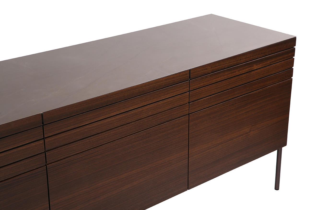 Contemporary Sideboard In Walnut. For Sale 1