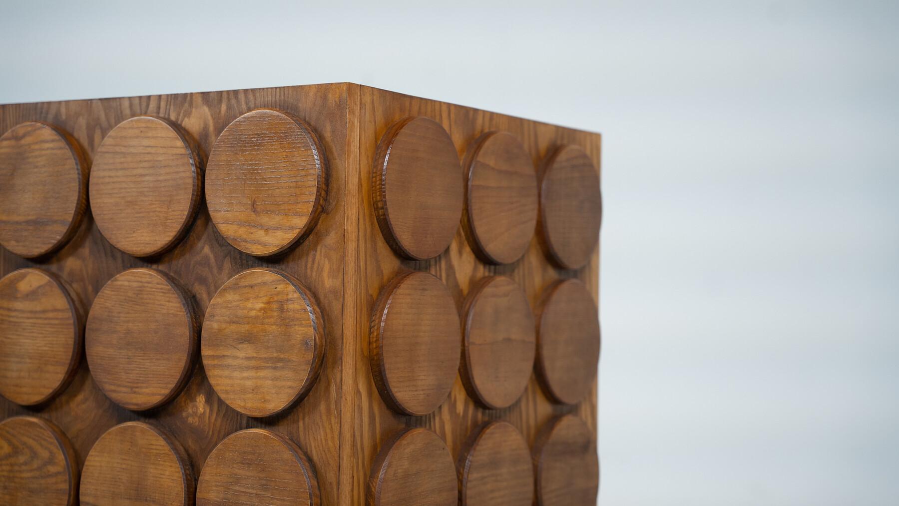 Contemporary Sideboard, Wood and Brass, Italy For Sale 1