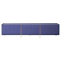 Contemporary Sideboard,Credenza in Veneered Wood, Solid Wood and Ribbon