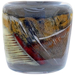 Contemporary Signed Glass Sculpture Vessel Alain 
Marisa Begou, 2000, Italy