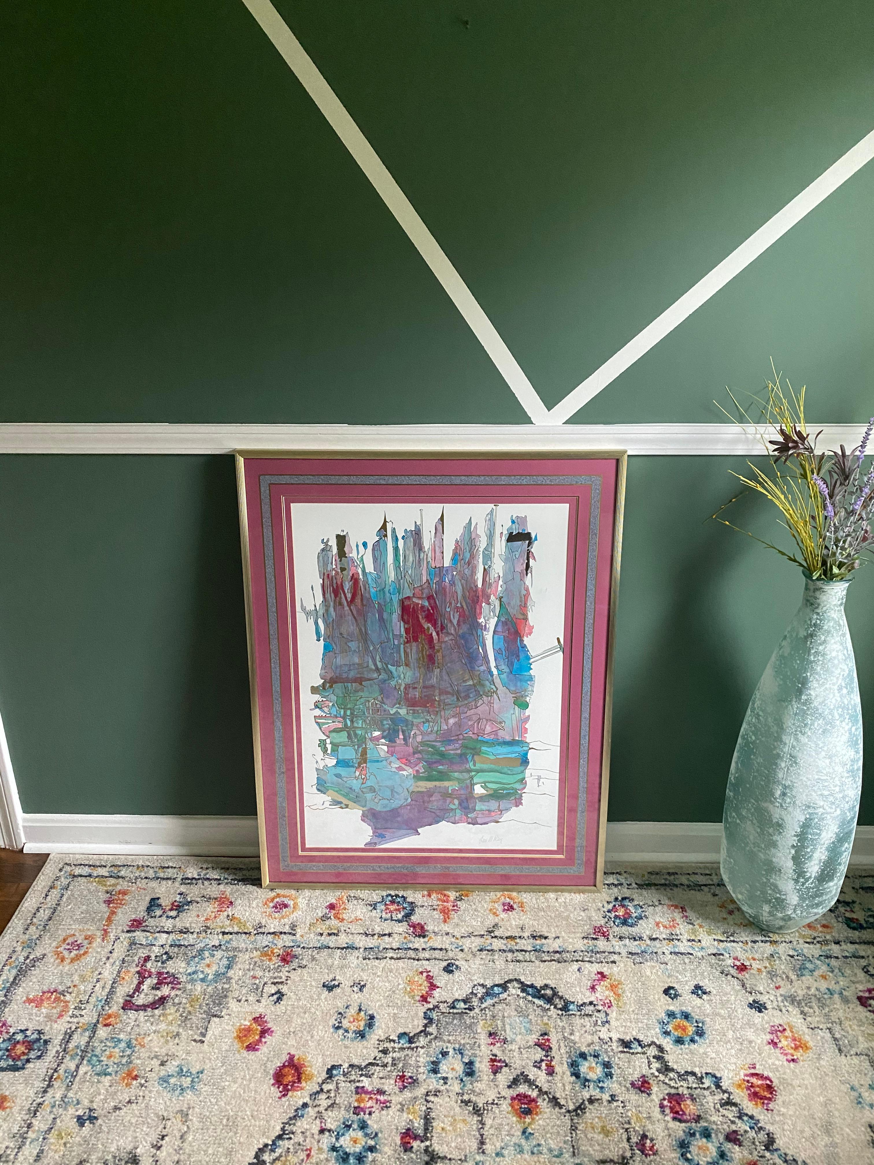 Métal Collage abstrait contemporain signé Jan Il Yang, encadré en vente