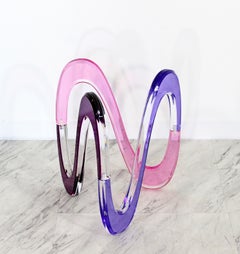 Contemporain Signé Shlomi Haziza Base de table basse Infinity en Lucite moulé 1990