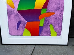 Contemporary Signed Very Colorful Abstract Lithograph
