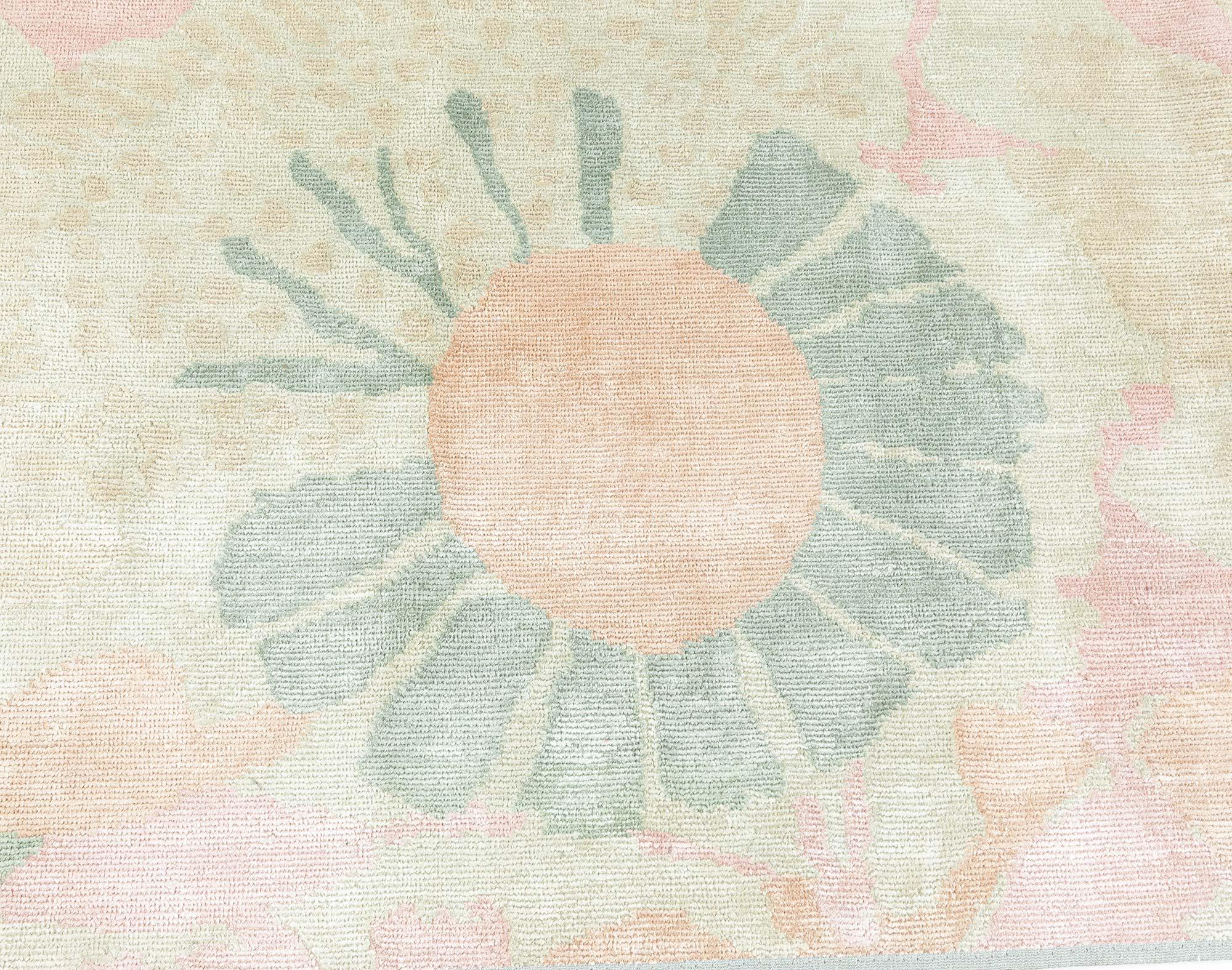 Moderno Runner contemporaneo in frammenti di seta di Doris Leslie Blau in vendita