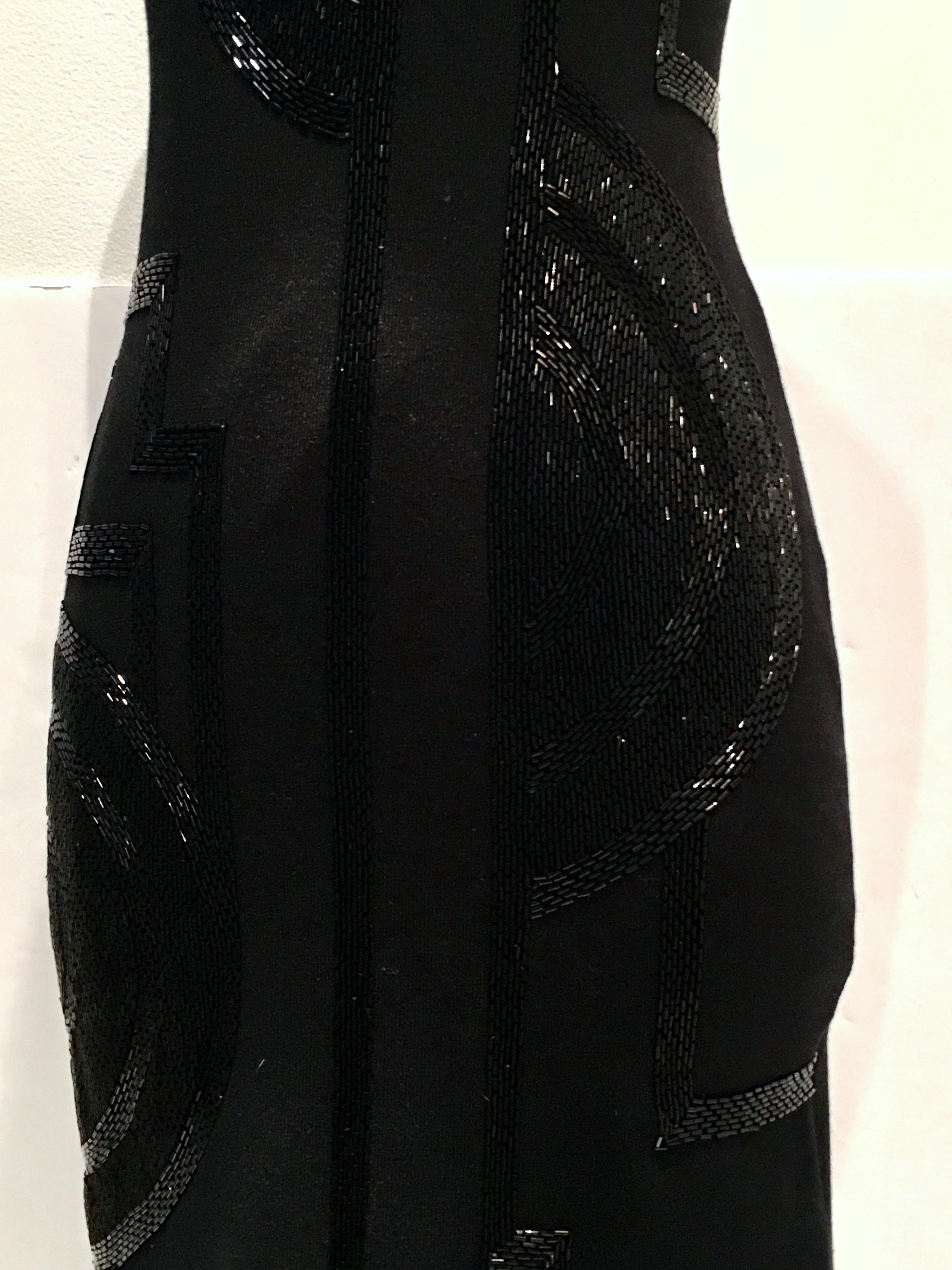 Contemporary Silk Knit Beaded Strapless Cocktail Dress By, Ralph Lauren NWT For Sale 4