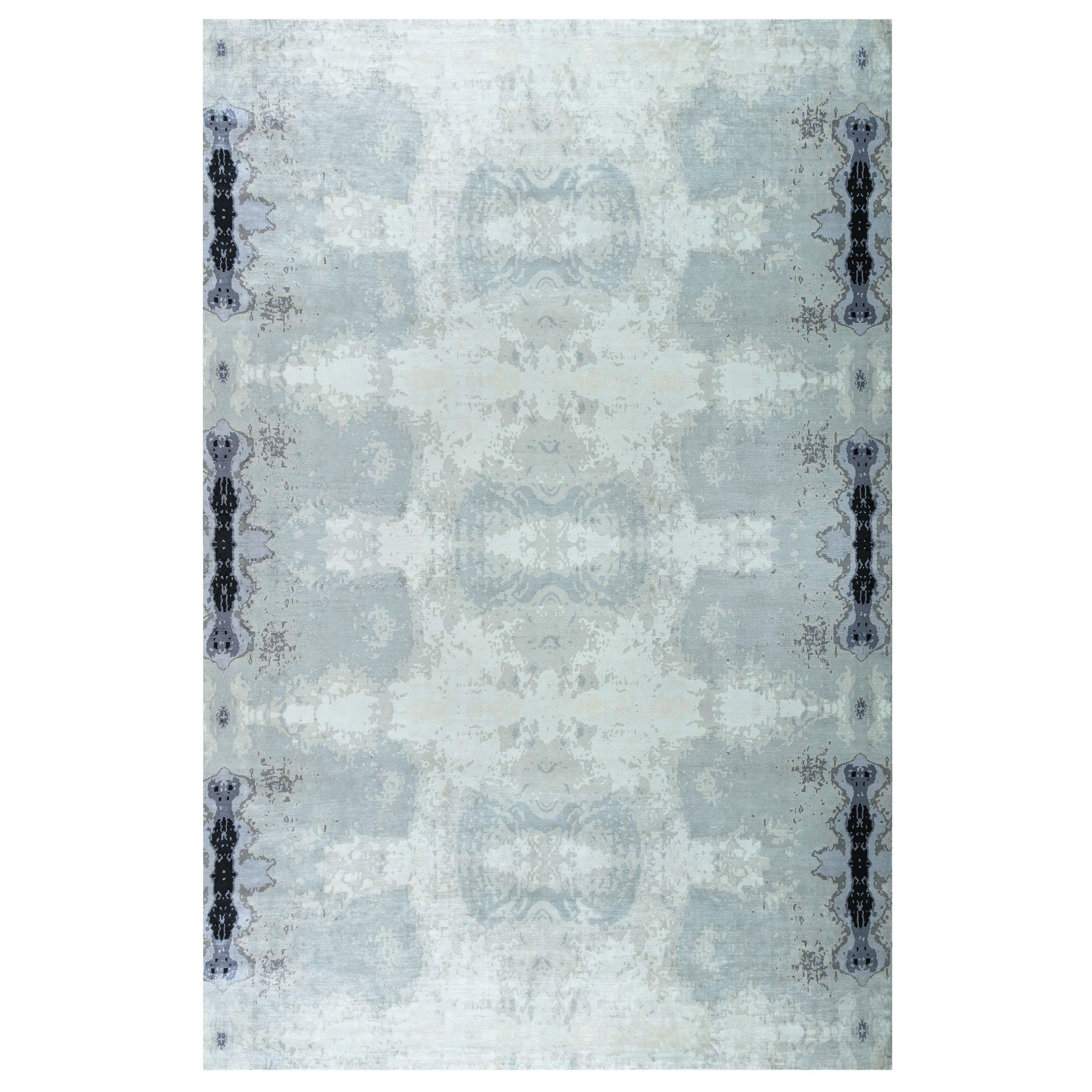 Tapis Kusafiri contemporain en soie de Doris Leslie Blau